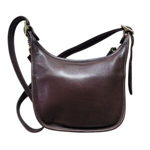 Coach Vintage Janice Legacy Bag #9950 Chocolate Brown Leather Crossbody Shoulder